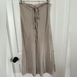 Elodie The Label Soft Beige Tie-Front Skirt